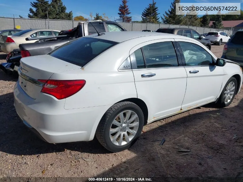 2013 Chrysler 200 Limited VIN: 1C3CCBCG6DN574222 Lot: 40612419