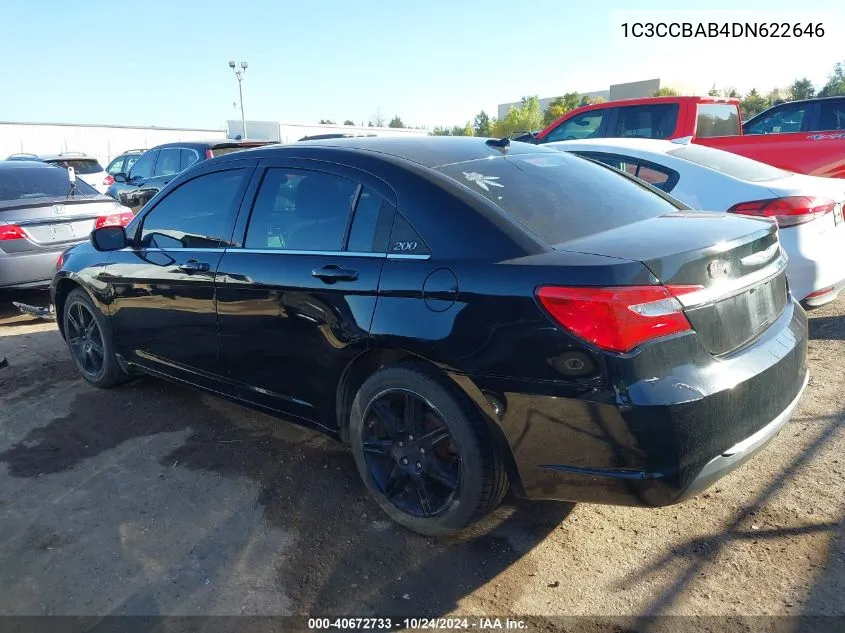 2013 Chrysler 200 Lx VIN: 1C3CCBAB4DN622646 Lot: 40672733