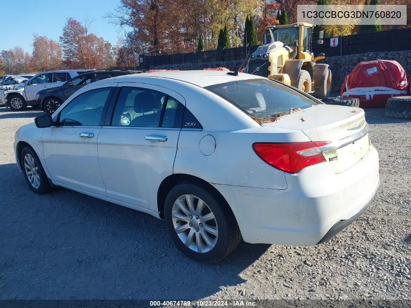 2013 Chrysler 200 Limited VIN: 1C3CCBCG3DN760820 Lot: 40674789