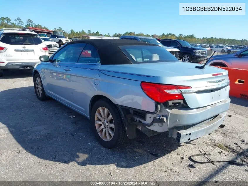 2013 Chrysler 200 Touring VIN: 1C3BCBEB2DN522034 Lot: 40680104