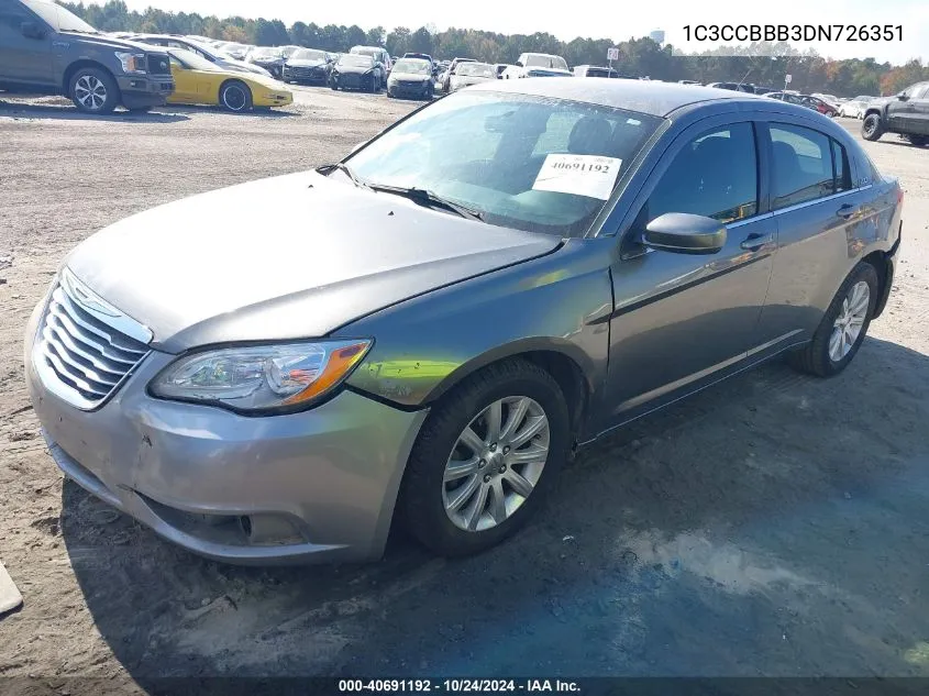 2013 Chrysler 200 Touring VIN: 1C3CCBBB3DN726351 Lot: 40691192