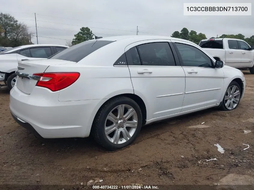 2013 Chrysler 200 Touring VIN: 1C3CCBBB3DN713700 Lot: 40734222