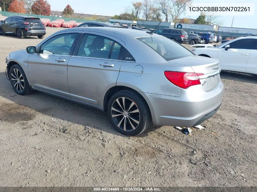 2013 Chrysler 200 Touring VIN: 1C3CCBBB3DN702261 Lot: 40734469