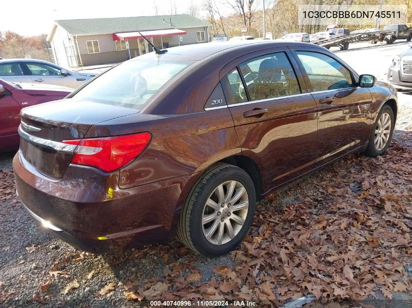 2013 Chrysler 200 Touring VIN: 1C3CCBBB6DN745511 Lot: 40740996