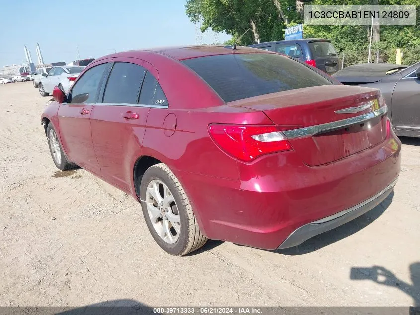 2014 Chrysler 200 Lx VIN: 1C3CCBAB1EN124809 Lot: 39713333