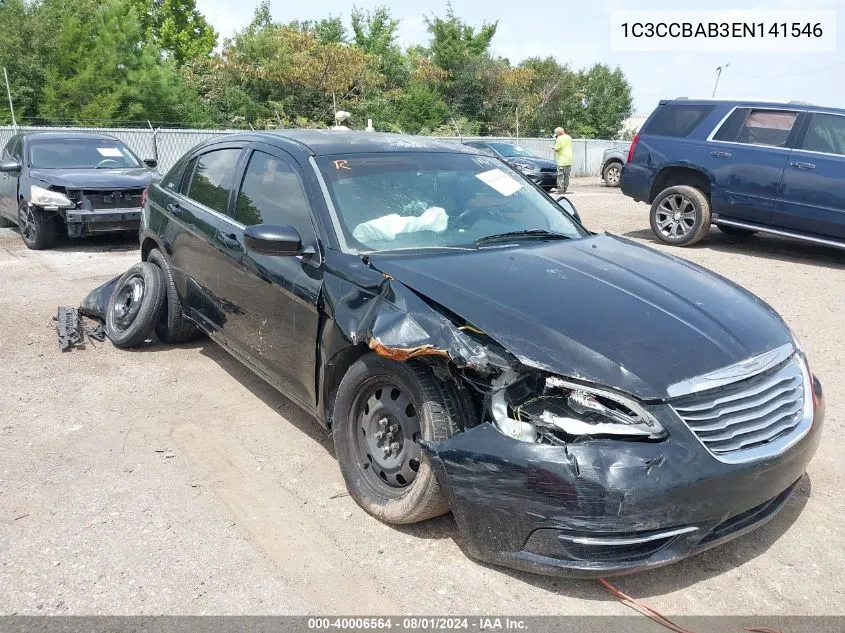 2014 Chrysler 200 Lx VIN: 1C3CCBAB3EN141546 Lot: 40006564