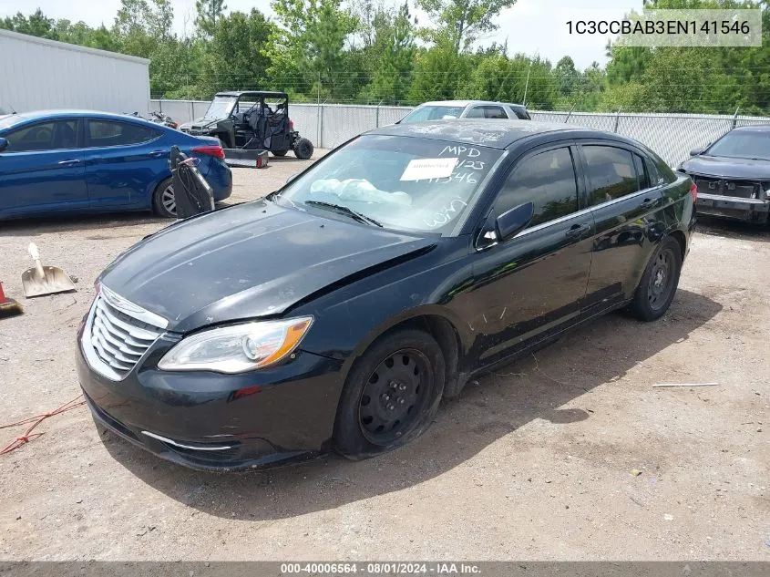 2014 Chrysler 200 Lx VIN: 1C3CCBAB3EN141546 Lot: 40006564