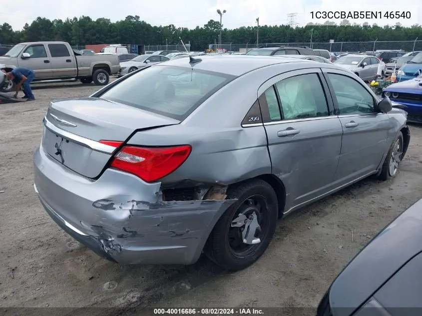 2014 Chrysler 200 Lx VIN: 1C3CCBAB5EN146540 Lot: 40016686