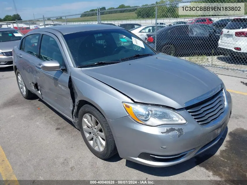 2014 Chrysler 200 Touring VIN: 1C3CCBBB9EN183802 Lot: 40040528