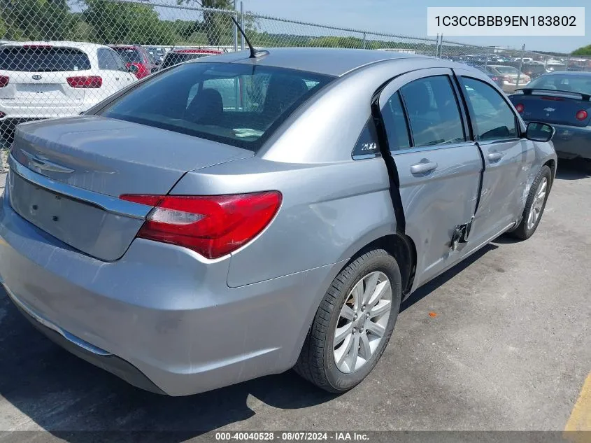 2014 Chrysler 200 Touring VIN: 1C3CCBBB9EN183802 Lot: 40040528