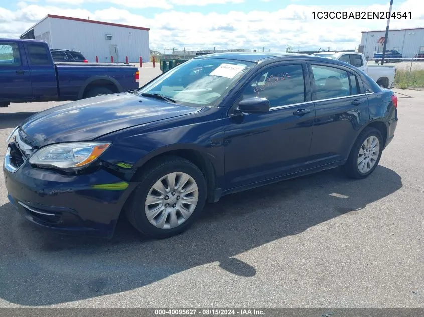 2014 Chrysler 200 Lx VIN: 1C3CCBAB2EN204541 Lot: 40095627