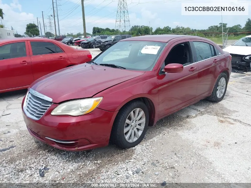 2014 Chrysler 200 Touring VIN: 1C3CCBBG2EN106166 Lot: 40097963