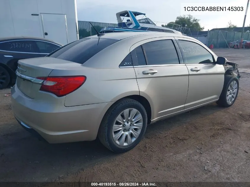 1C3CCBAB8EN145303 2014 Chrysler 200 Lx