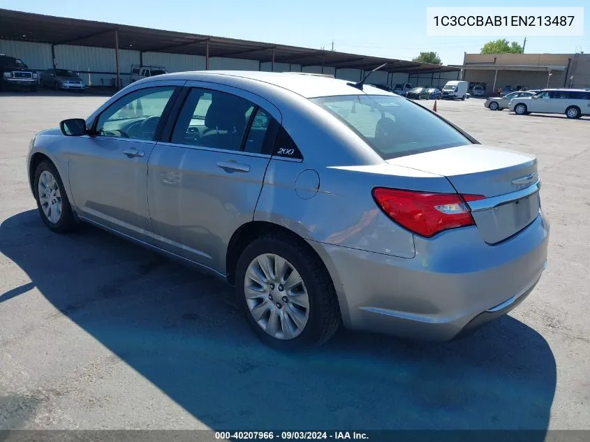 2014 Chrysler 200 Lx VIN: 1C3CCBAB1EN213487 Lot: 40207966