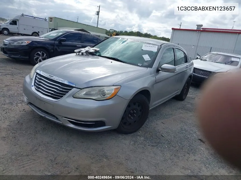 2014 Chrysler 200 Lx VIN: 1C3CCBABXEN123657 Lot: 40249654