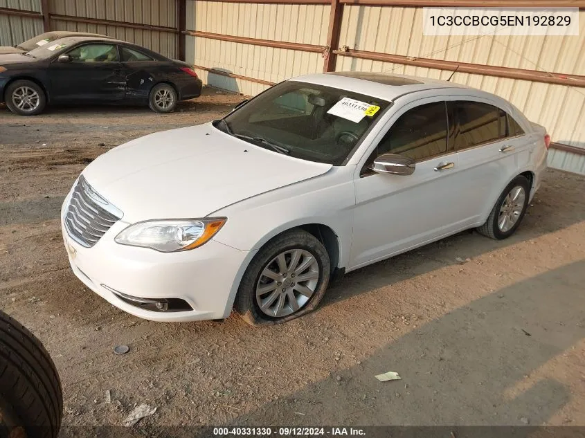 2014 Chrysler 200 Limited VIN: 1C3CCBCG5EN192829 Lot: 40331330