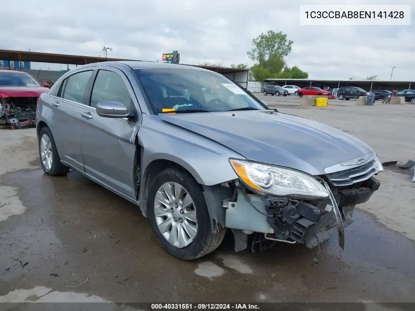 2014 Chrysler 200 Lx VIN: 1C3CCBAB8EN141428 Lot: 40331551