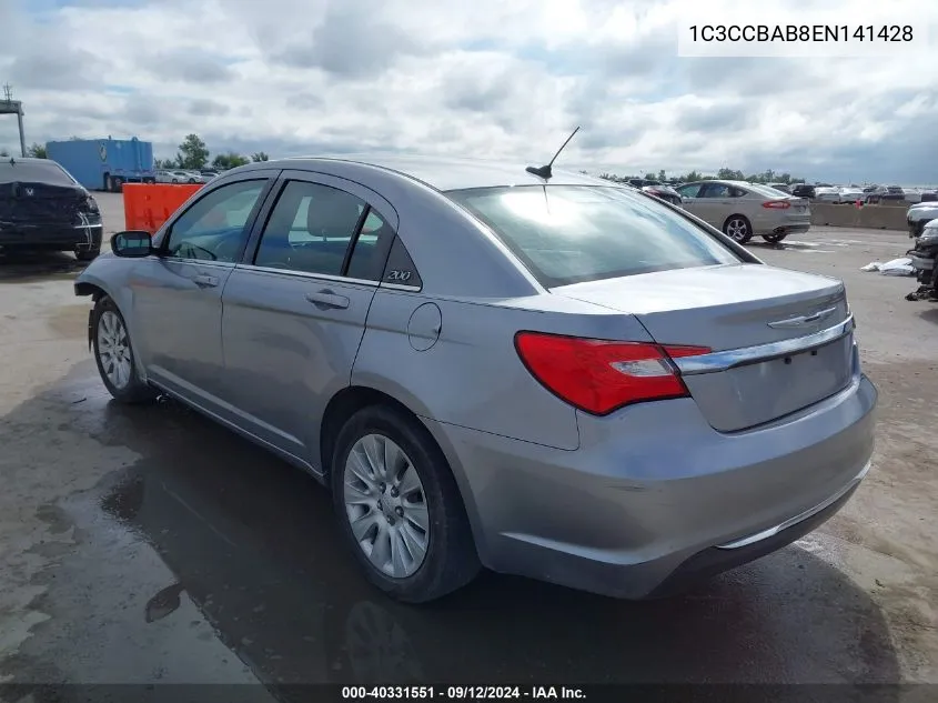 1C3CCBAB8EN141428 2014 Chrysler 200 Lx