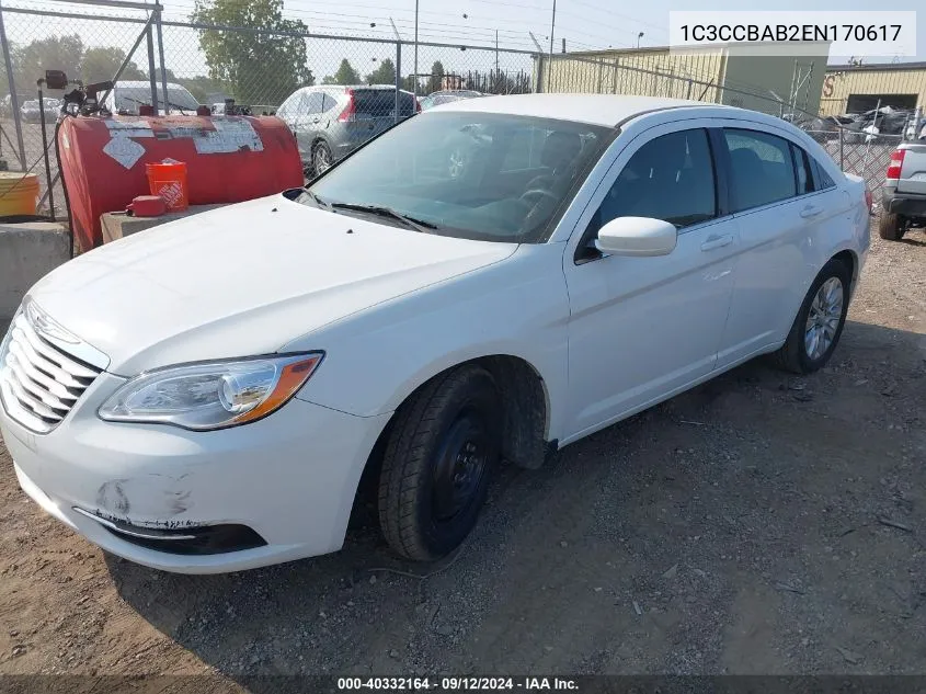 2014 Chrysler 200 Lx VIN: 1C3CCBAB2EN170617 Lot: 40332164