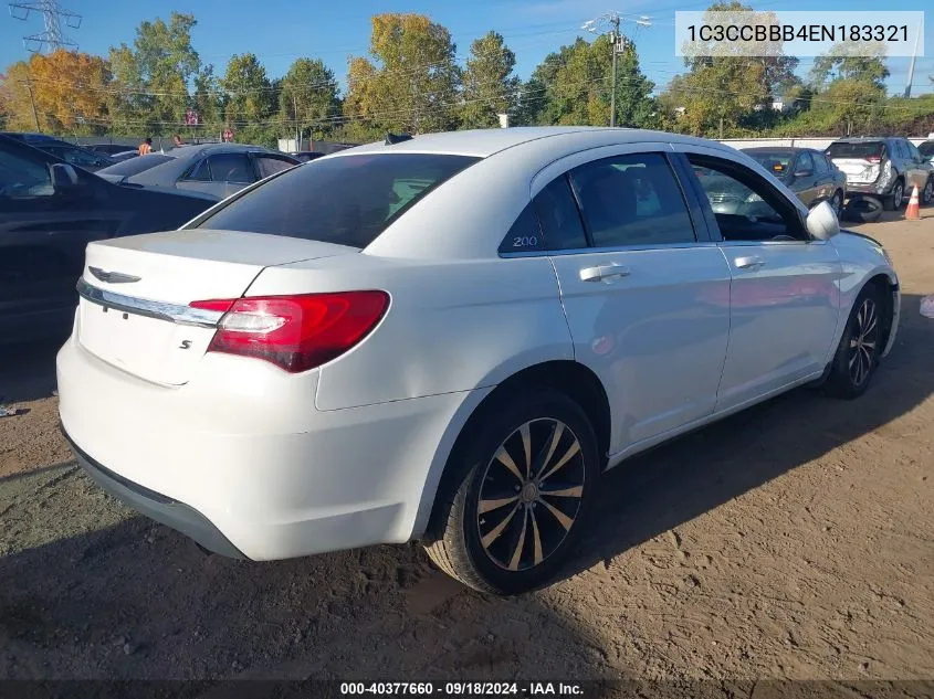 2014 Chrysler 200 Touring VIN: 1C3CCBBB4EN183321 Lot: 40377660