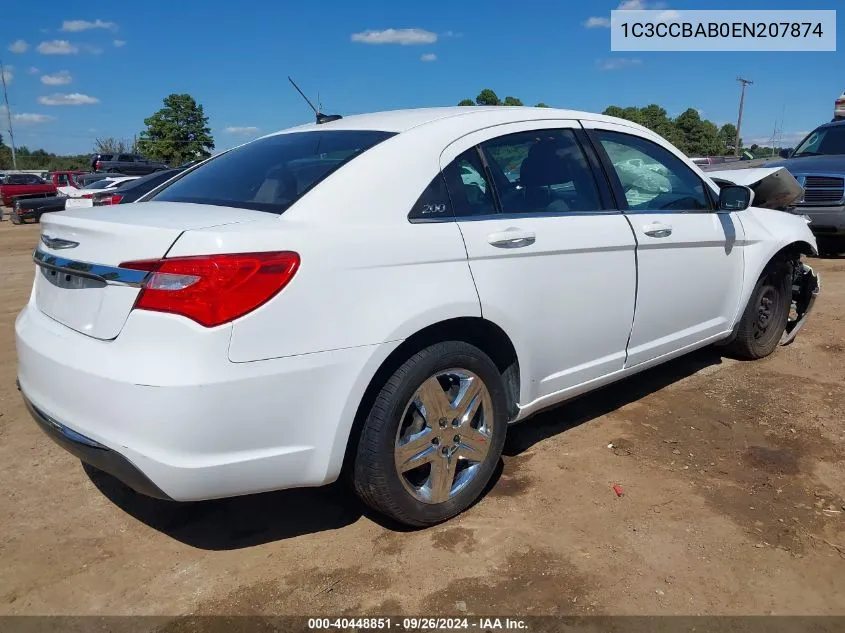 2014 Chrysler 200 Lx VIN: 1C3CCBAB0EN207874 Lot: 40448851