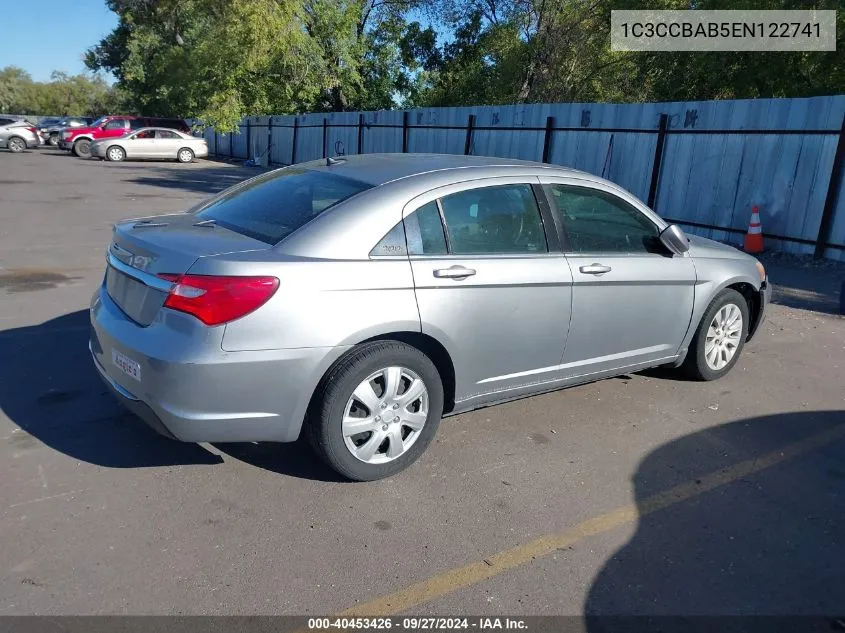 2014 Chrysler 200 Lx VIN: 1C3CCBAB5EN122741 Lot: 40453426