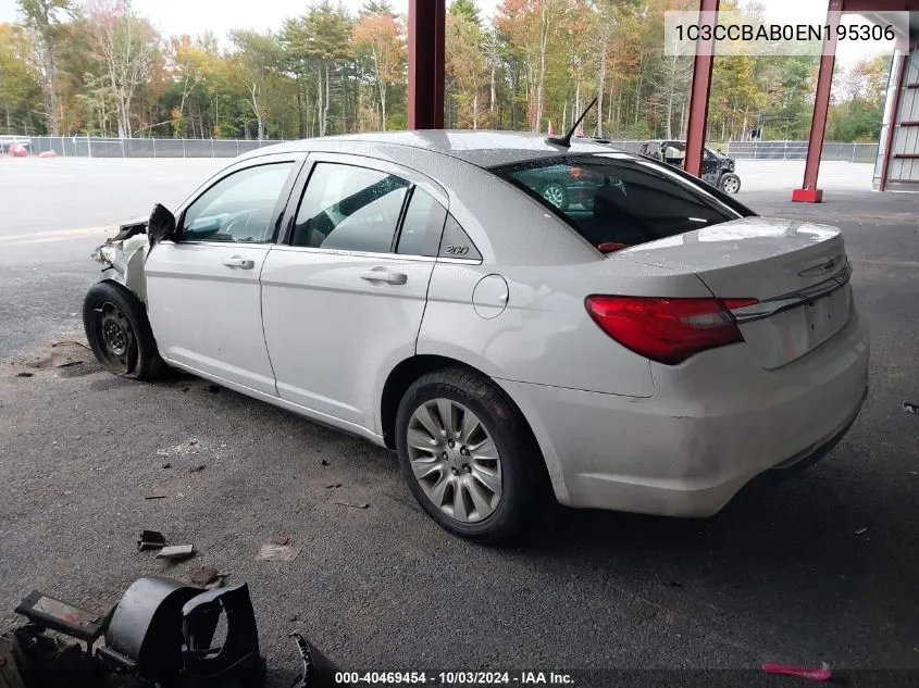 2014 Chrysler 200 Lx VIN: 1C3CCBAB0EN195306 Lot: 40469454