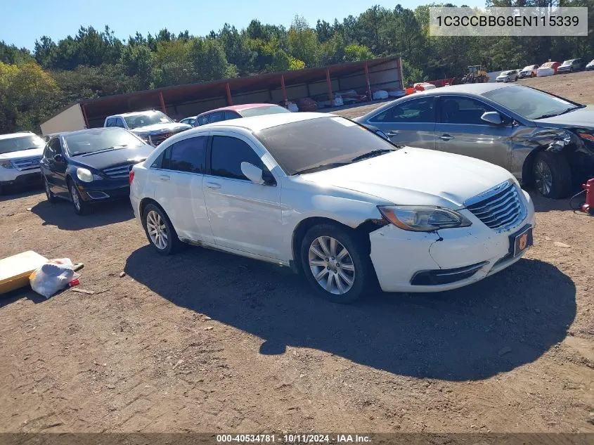 2014 Chrysler 200 Touring VIN: 1C3CCBBG8EN115339 Lot: 40534781