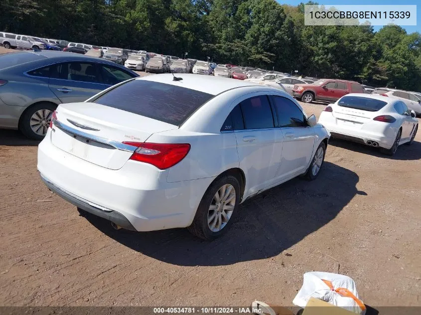 2014 Chrysler 200 Touring VIN: 1C3CCBBG8EN115339 Lot: 40534781