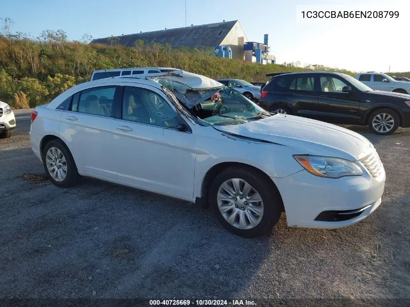 2014 Chrysler 200 Lx VIN: 1C3CCBAB6EN208799 Lot: 40725669