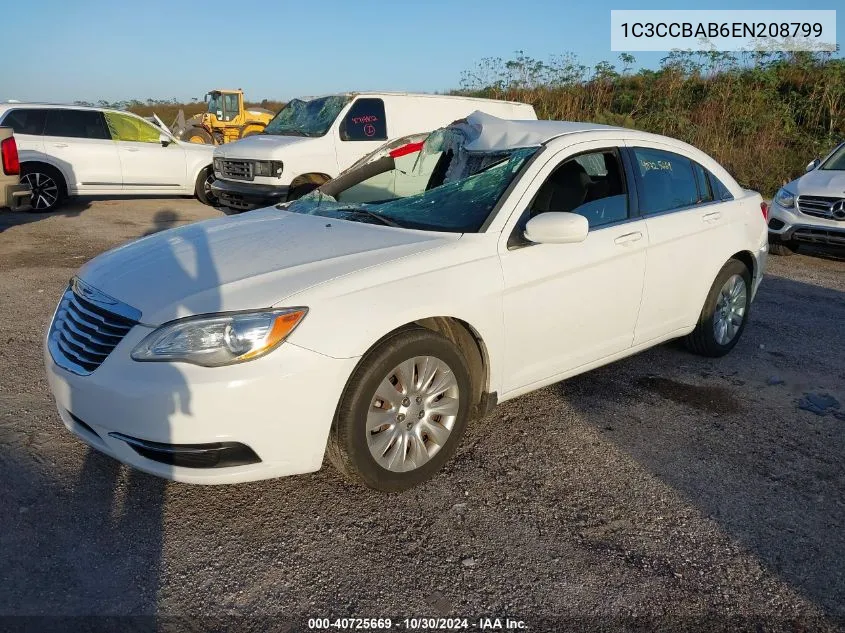 2014 Chrysler 200 Lx VIN: 1C3CCBAB6EN208799 Lot: 40725669