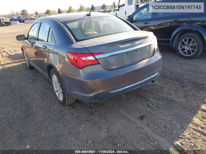 2014 Chrysler 200 Touring VIN: 1C3CCBBB1EN197743 Lot: 40818601