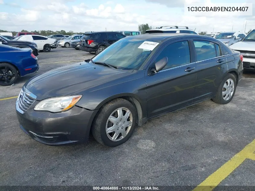 2014 Chrysler 200 Lx VIN: 1C3CCBAB9EN204407 Lot: 40864885