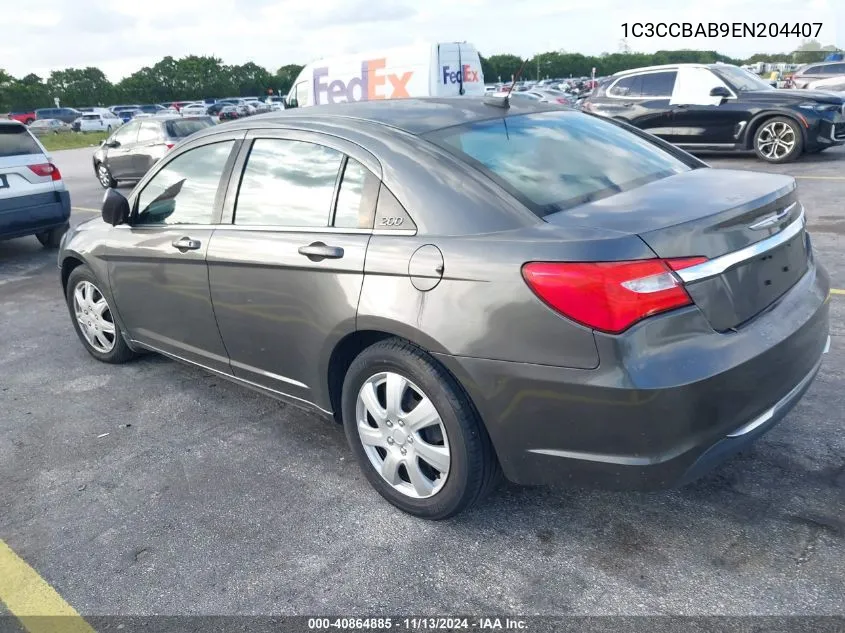 2014 Chrysler 200 Lx VIN: 1C3CCBAB9EN204407 Lot: 40864885