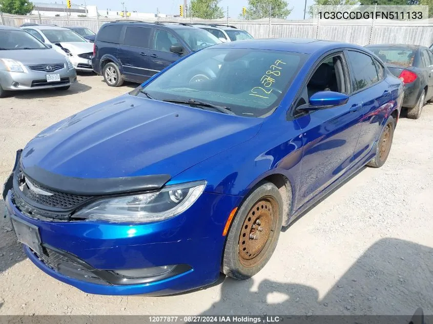 2015 Chrysler 200 S VIN: 1C3CCCDG1FN511133 Lot: 12077877