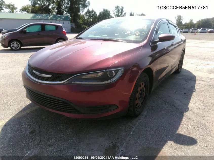 2015 Chrysler 200 Lx VIN: 1C3CCCFB5FN617781 Lot: 12090234