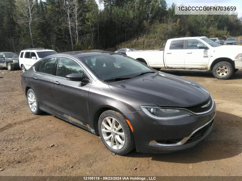 2015 Chrysler 200 C VIN: 1C3CCCCG0FN703659 Lot: 12105118