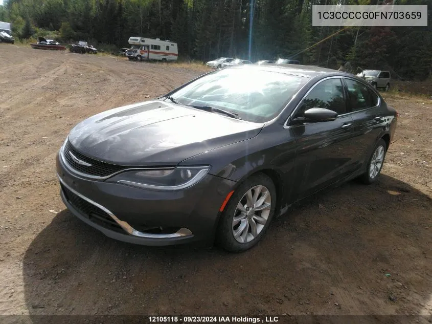 2015 Chrysler 200 C VIN: 1C3CCCCG0FN703659 Lot: 12105118