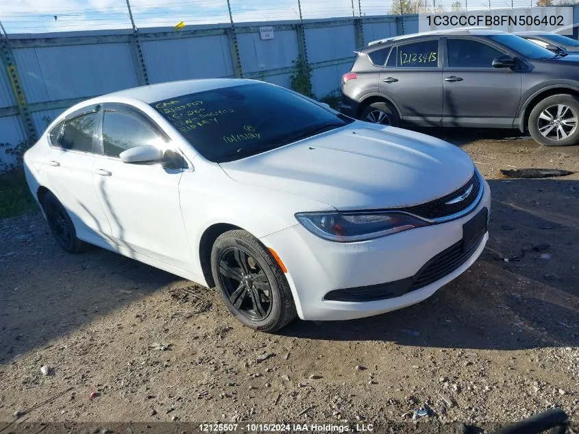 2015 Chrysler 200 Lx VIN: 1C3CCCFB8FN506402 Lot: 12125507