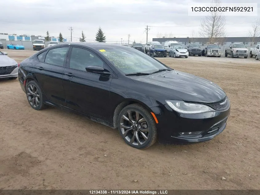 2015 Chrysler 200 S VIN: 1C3CCCDG2FN592921 Lot: 12134338