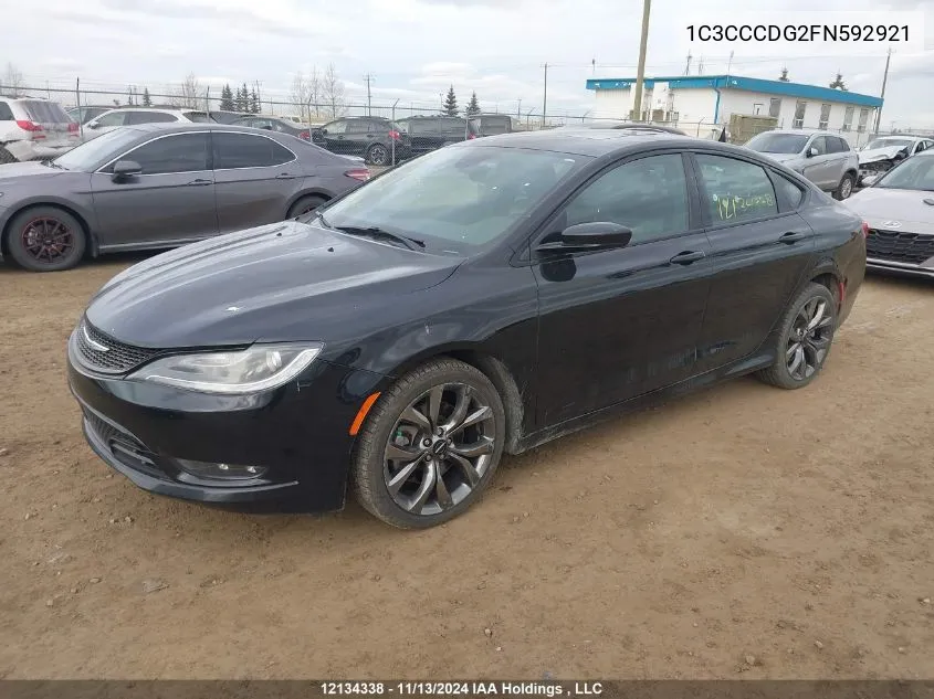 2015 Chrysler 200 S VIN: 1C3CCCDG2FN592921 Lot: 12134338