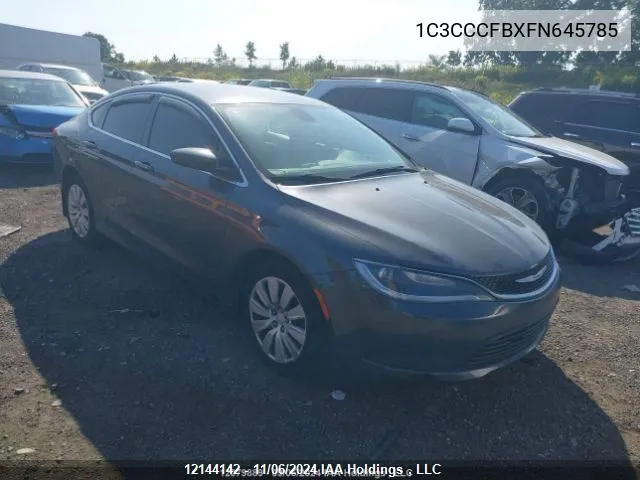 2015 Chrysler 200 Lx VIN: 1C3CCCFBXFN645785 Lot: 12144142