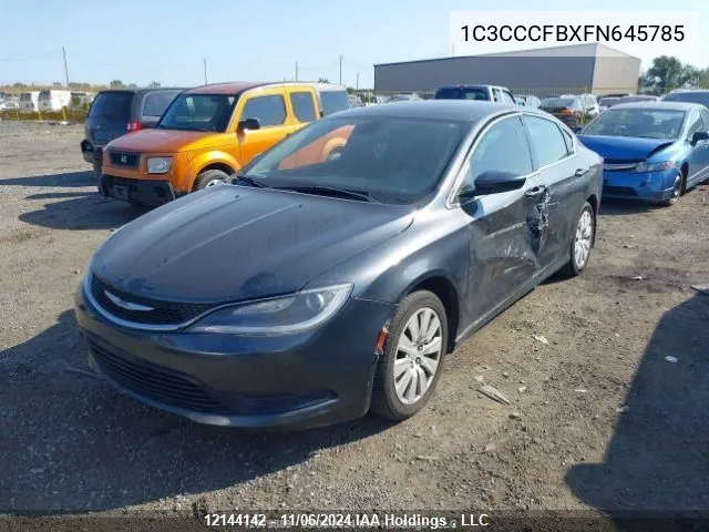 2015 Chrysler 200 Lx VIN: 1C3CCCFBXFN645785 Lot: 12144142