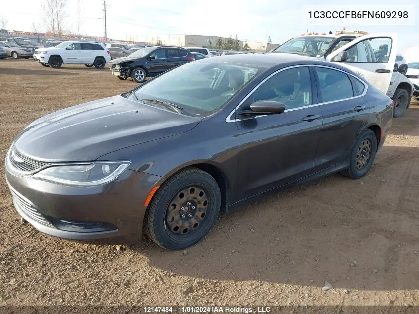 2015 Chrysler 200 Lx VIN: 1C3CCCFB6FN609298 Lot: 12147484