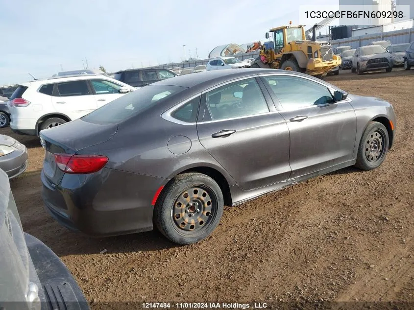 2015 Chrysler 200 Lx VIN: 1C3CCCFB6FN609298 Lot: 12147484