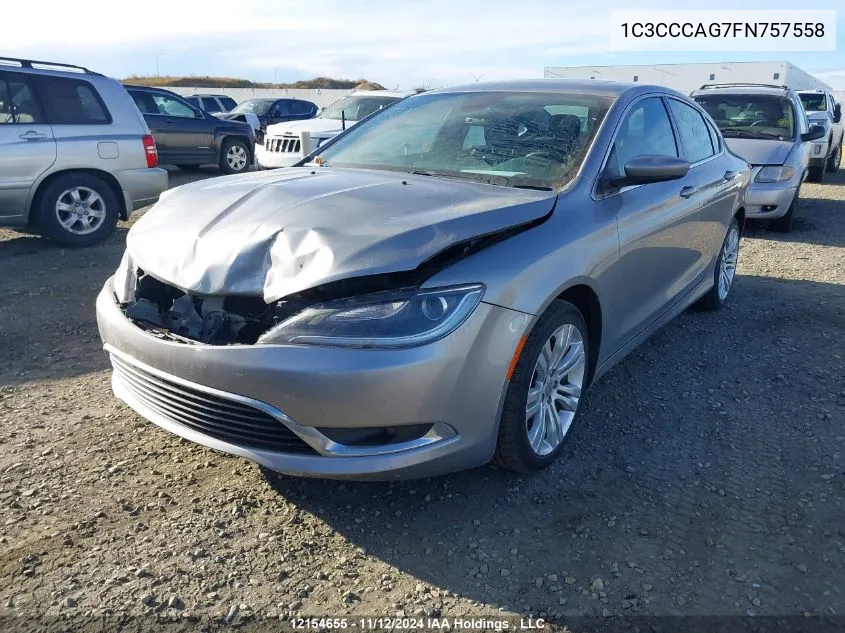 2015 Chrysler 200 Limited VIN: 1C3CCCAG7FN757558 Lot: 12154655