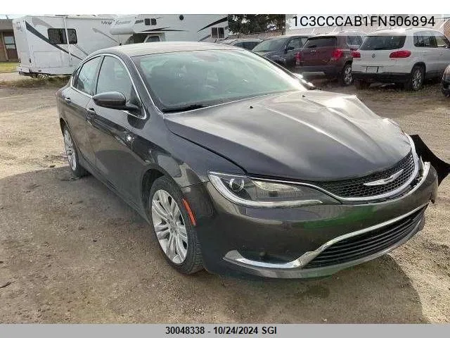 2015 Chrysler 200 Limited VIN: 1C3CCCAB1FN506894 Lot: 30048338