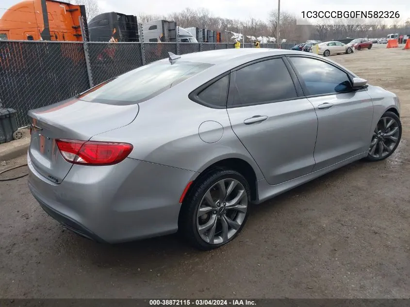 2015 Chrysler 200 S VIN: 1C3CCCBG0FN582326 Lot: 38872115