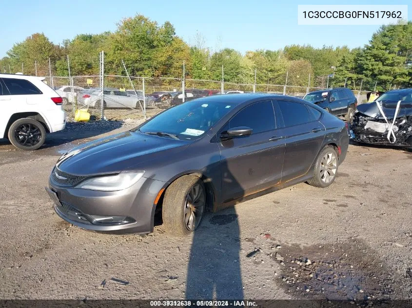 1C3CCCBG0FN517962 2015 Chrysler 200 S