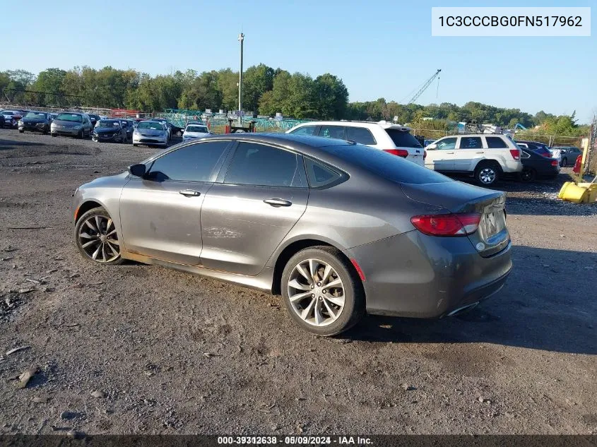 2015 Chrysler 200 S VIN: 1C3CCCBG0FN517962 Lot: 39312638